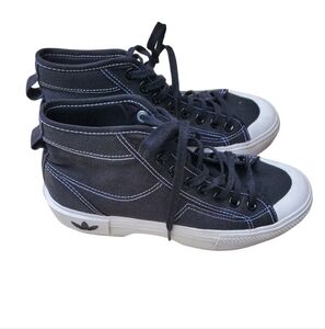 Adidas Nizza Trek Black and White High-Top Sneakers